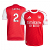 SALIBA #2 Arsenal 2025/26 Home Red Player Version Jersey