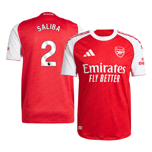 SALIBA #2 Arsenal 2025/26 Home Red Player Version Jersey