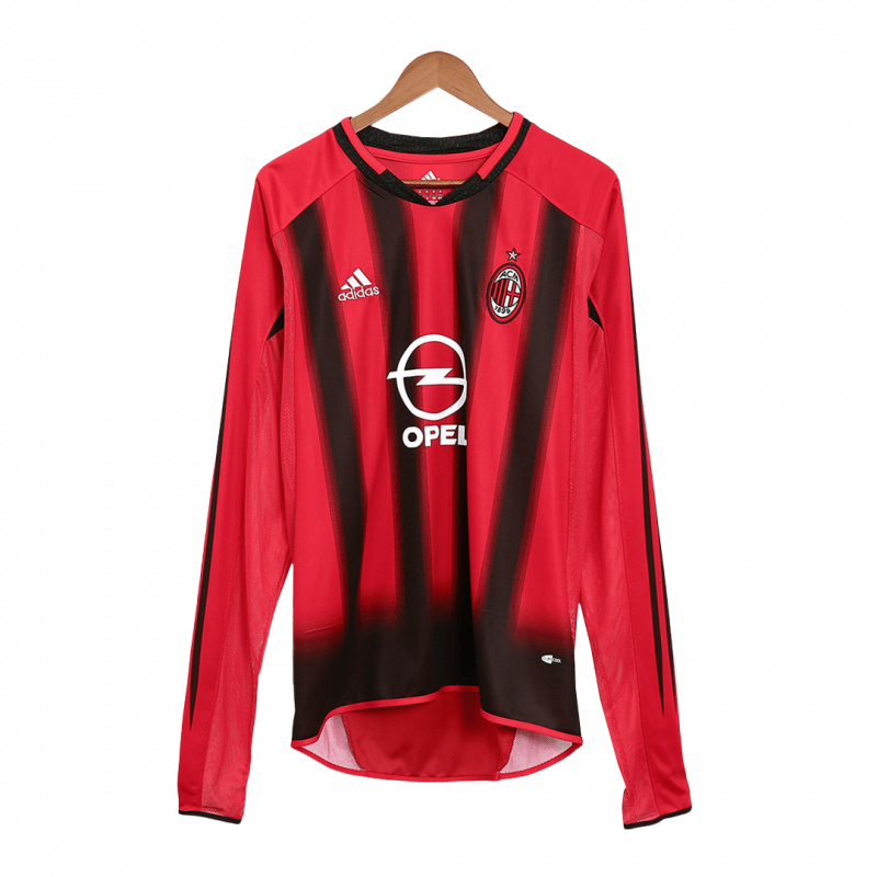 AC Milan 2004/05 Home Black Long Sleeve Retro Jersey