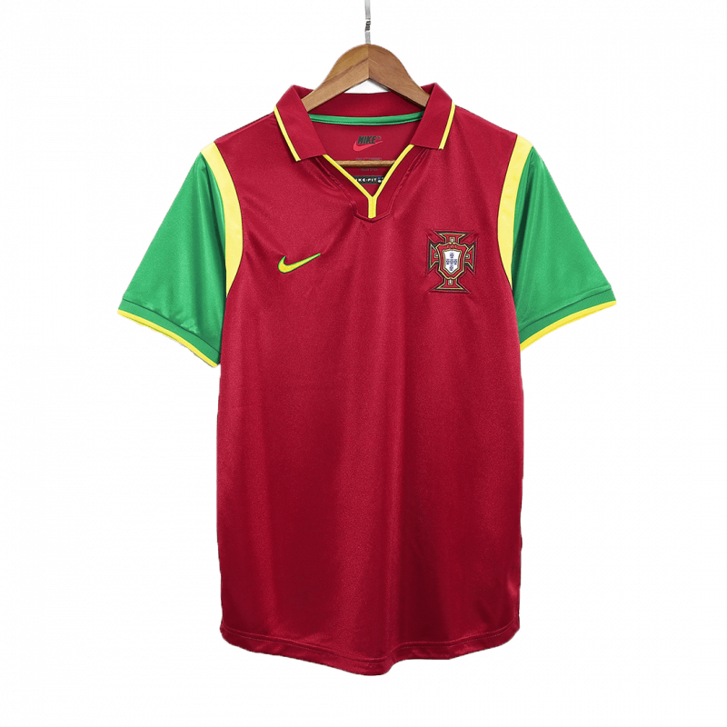 Portugal 1999 Home Red Retro Jersey