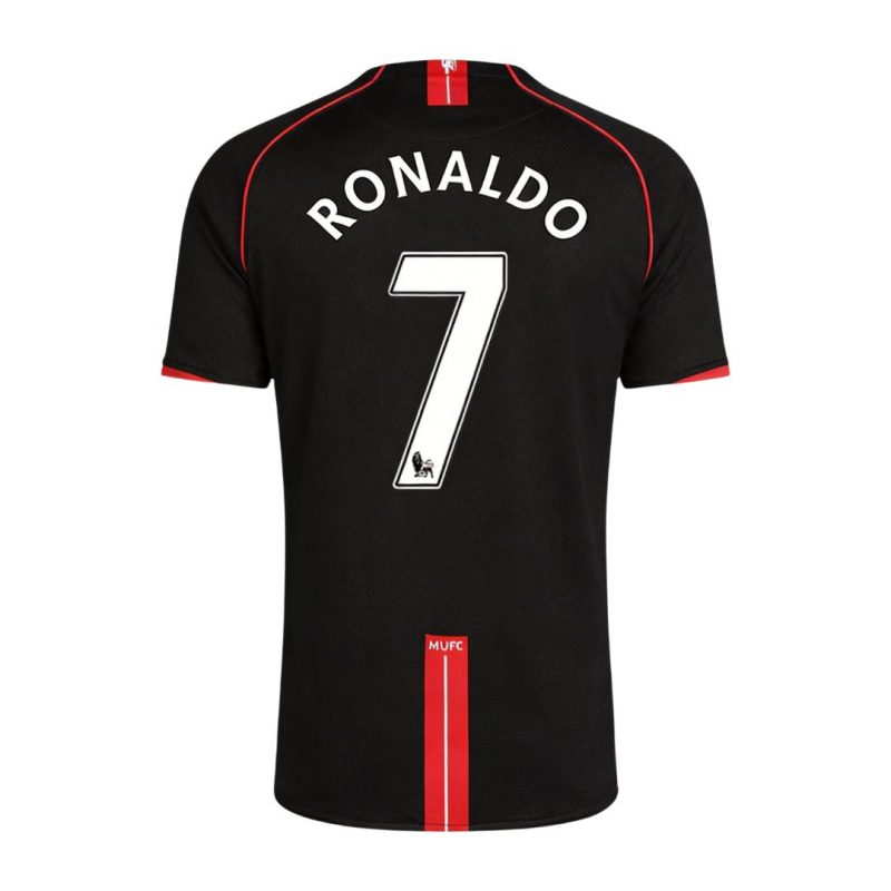 RONALDO #7 Manchester United 2007/08 Away Black Retro Jersey