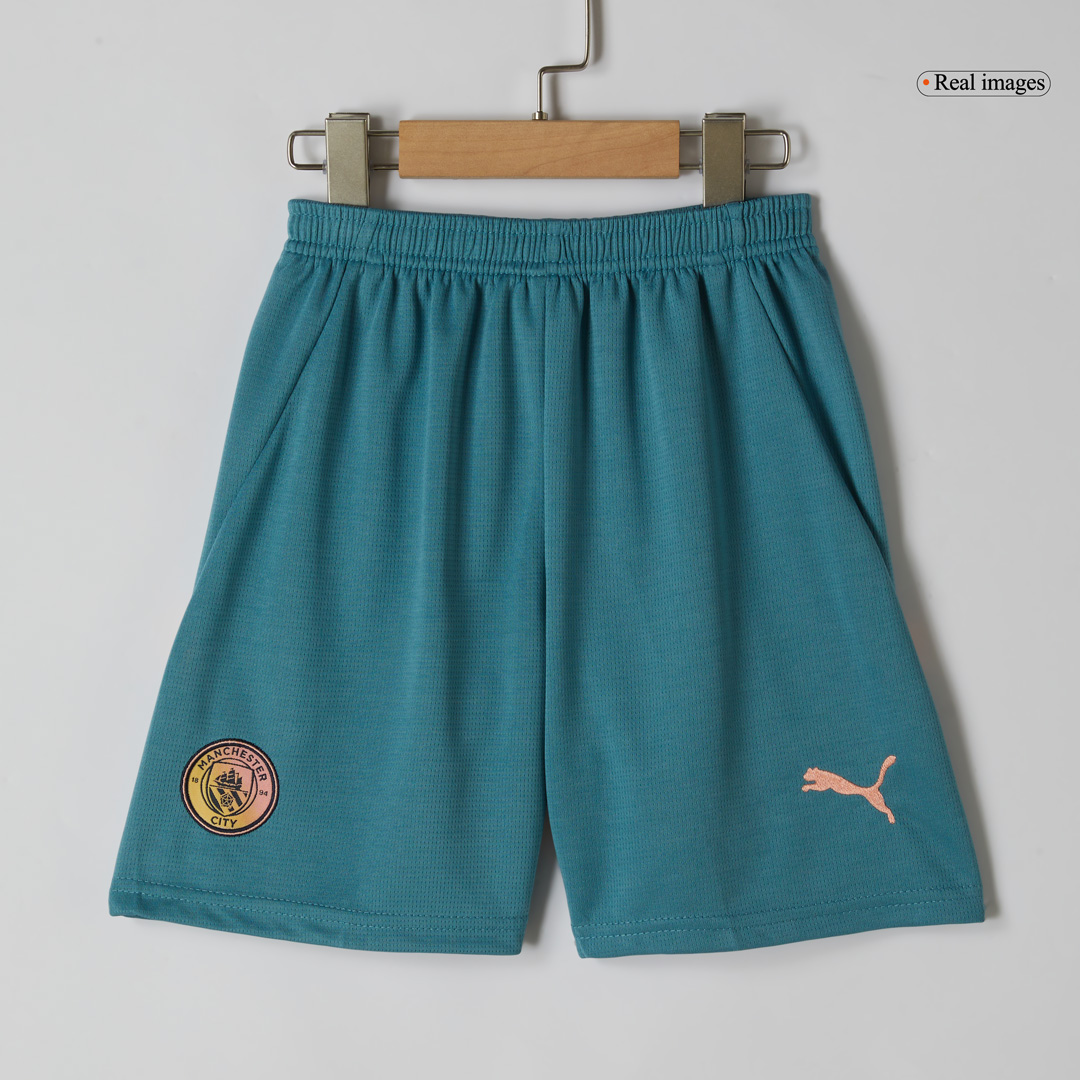 Manchester City 2024/25 Fourth Blue Kids Kit
