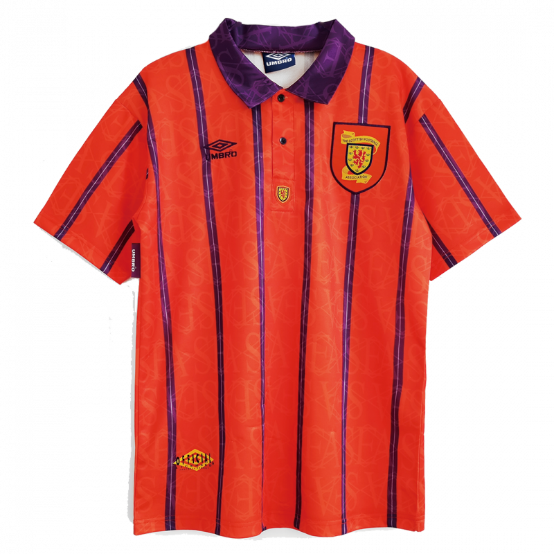 Scotland 1994 Away Orange Retro Jersey