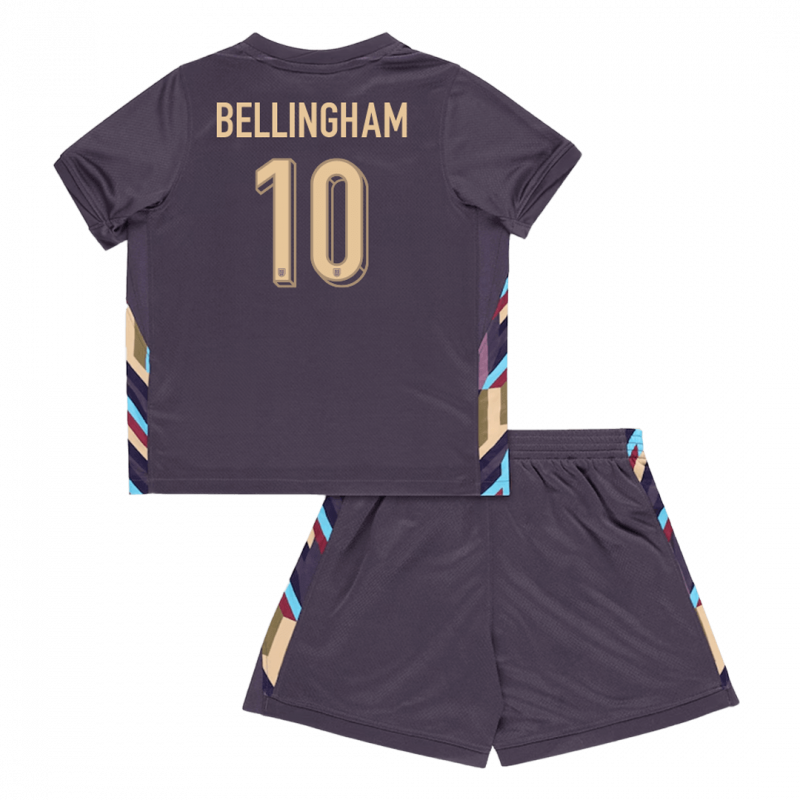 BELLINGHAM #10 England 2024 Away Purple Kids Kit