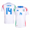 CHIESA #14 Italy 2024 Away White Player Version Jersey