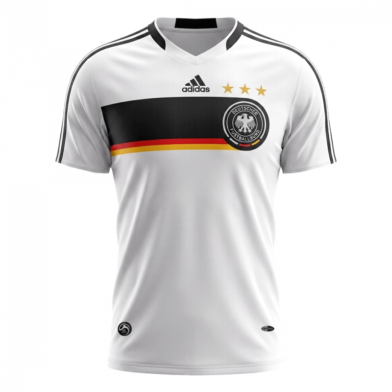 Germany 2008 Home White Retro Jersey