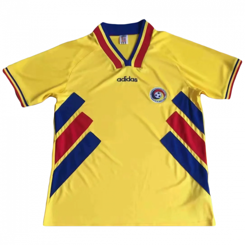 Romania 1994 Home Yellow Retro Jersey