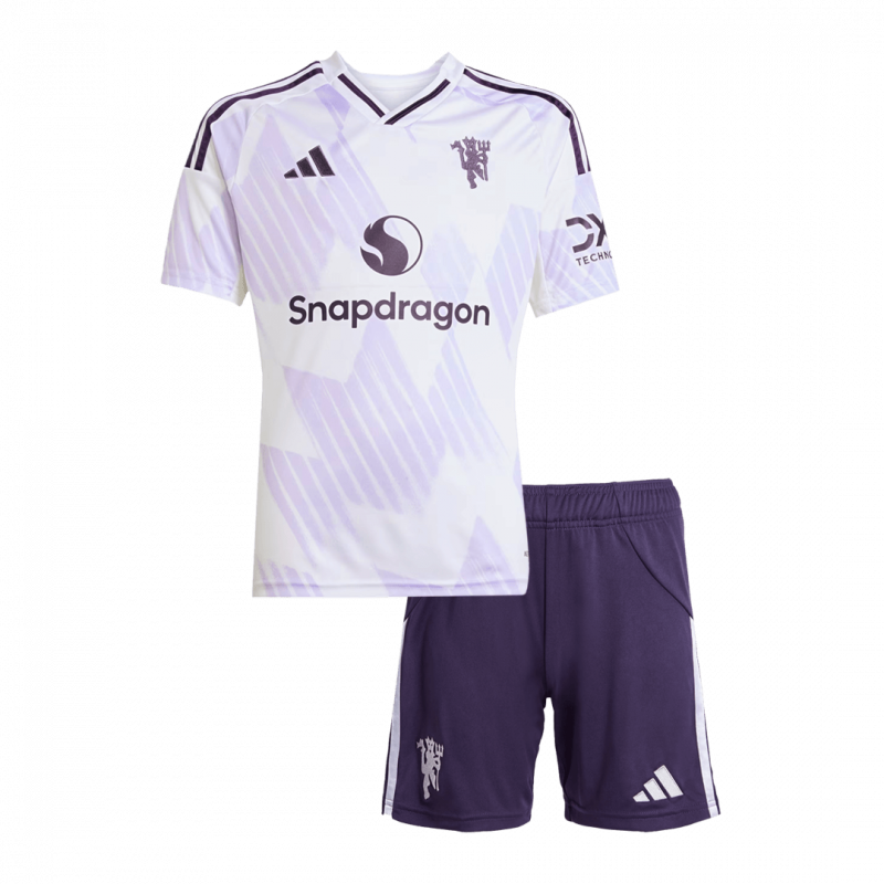 Manchester United 2025/26 Away White Kids Kit
