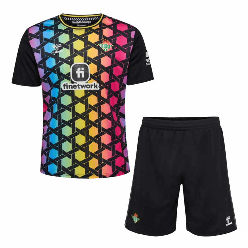 Real Betis 2023/24 Goalkeeper Black Goalkeeper Kids Kit