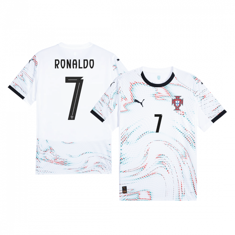 RONALDO #7 Portugal 2025 Away White Jersey