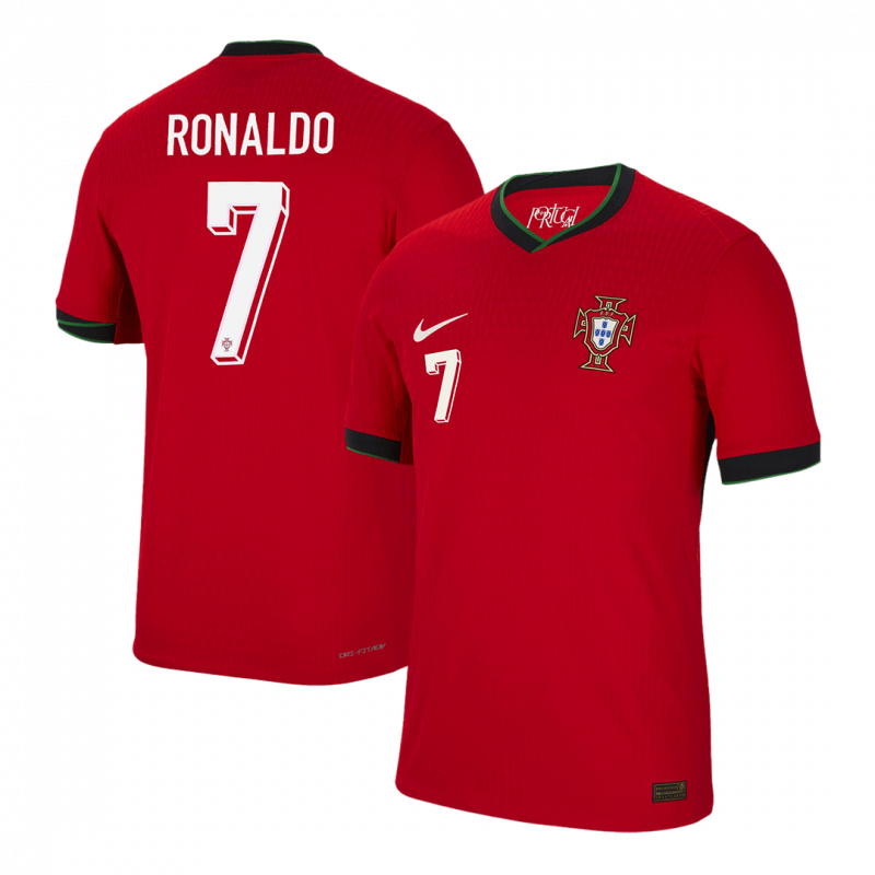 RONALDO #7 Portugal 2024 Home Red Player Version Jersey