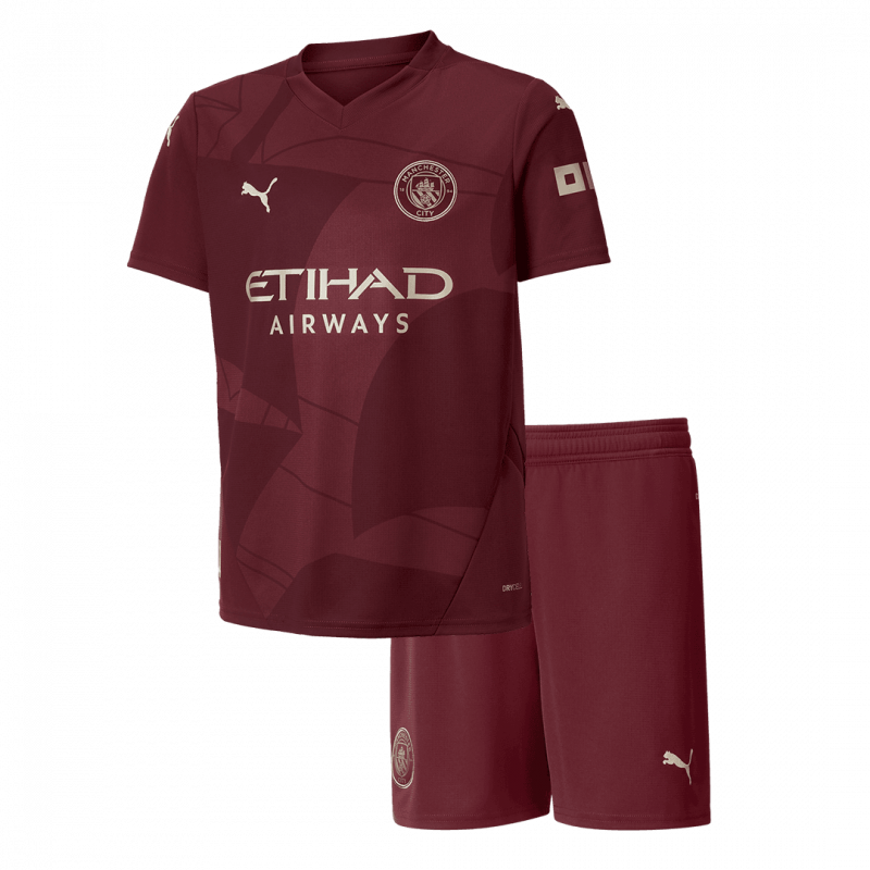 Manchester City 2024/25 Third Red Kids Kit
