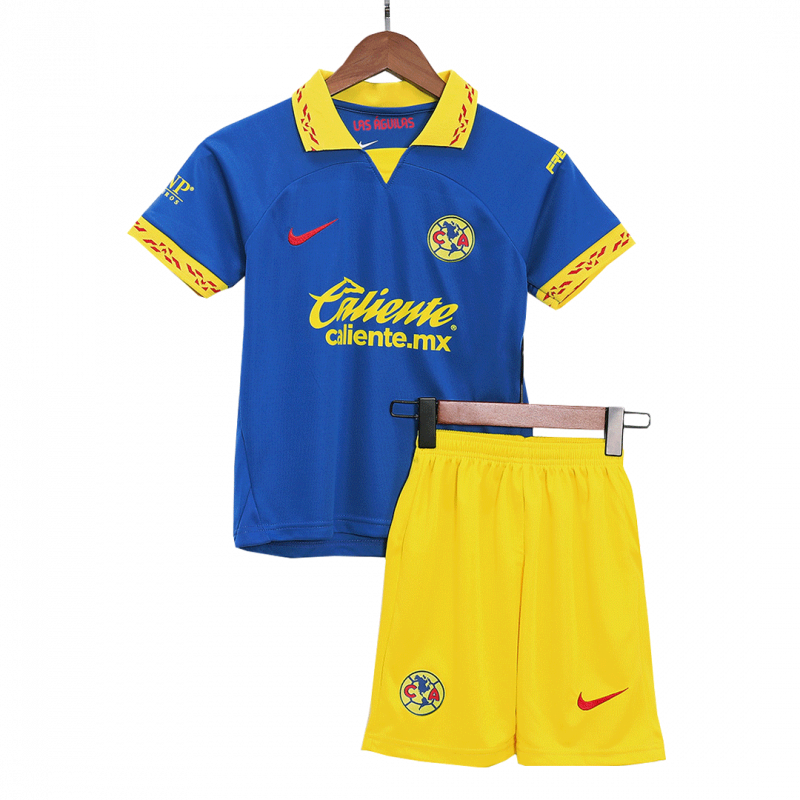 Club America 2023/24 Away Blue Kids Kit