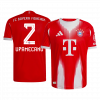 UPAMECANO #2 Bayern Munich 2025/26 Home Red Player Version Jersey
