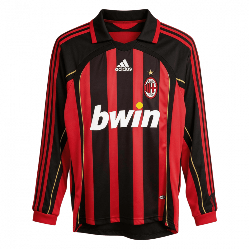 AC Milan 2006/07 Home Black Long Sleeve Retro Jersey