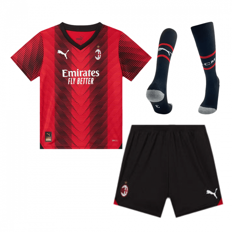 AC Milan 2023/24 Home Red Kids Kit