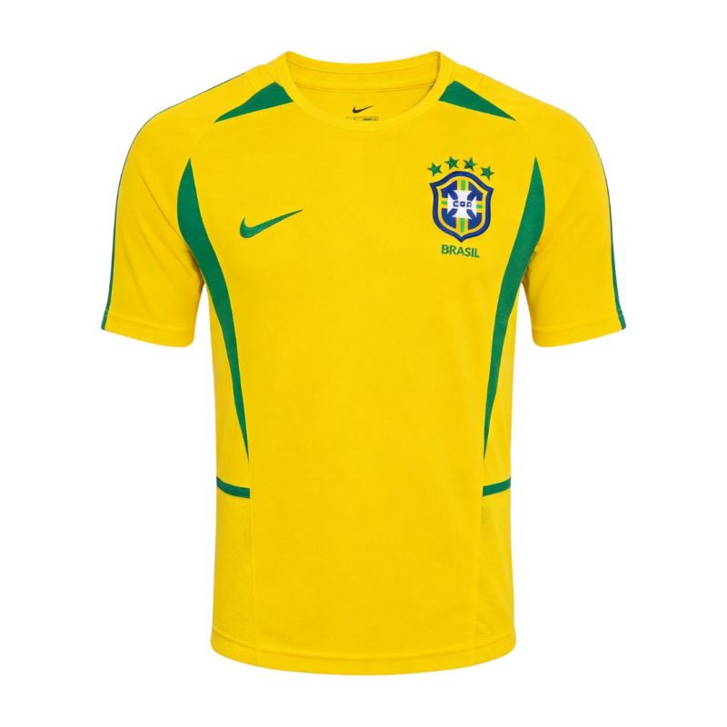 Brazil 2002/03 Home Yellow Retro Jersey