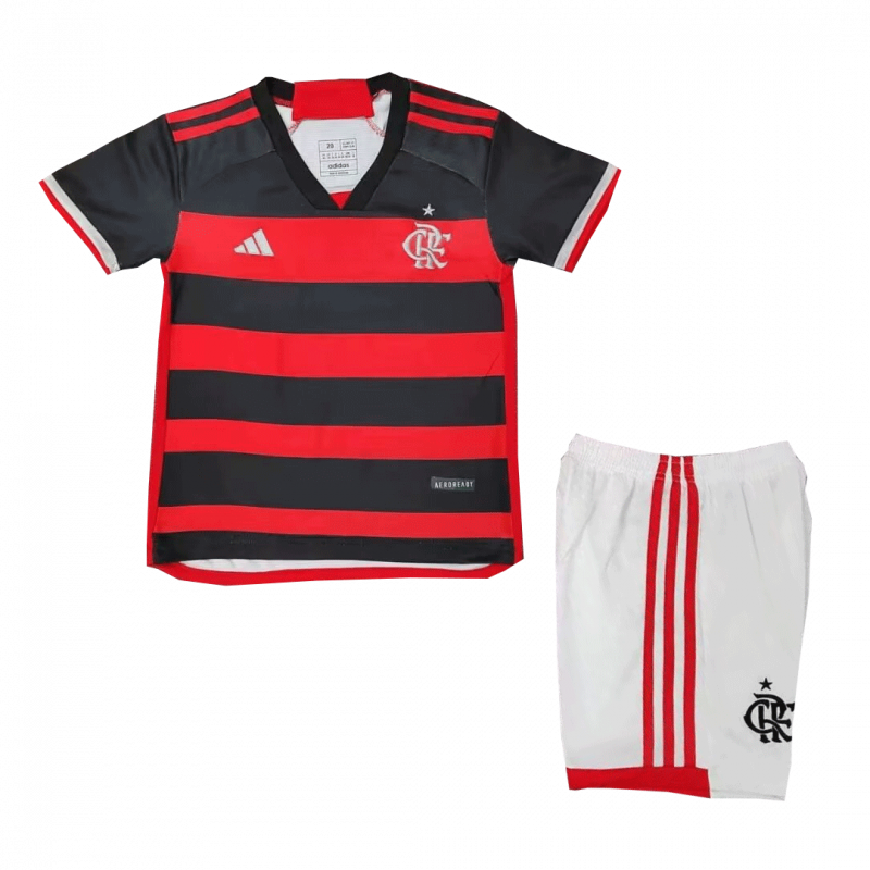 CR Flamengo 2024/25 Home Black Kids Kit