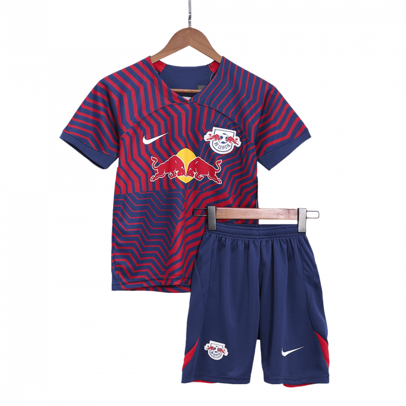 RB Leipzig 2023/24 Away Blue Kids Kit