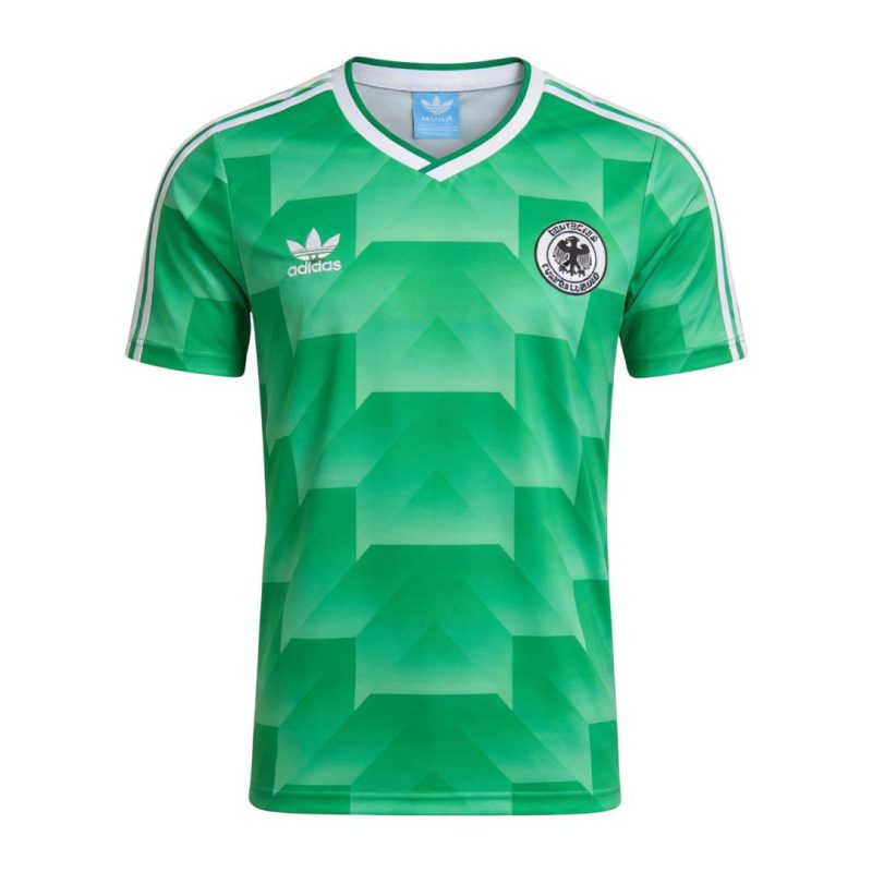 Germany 1988/90 Away Green Retro Jersey