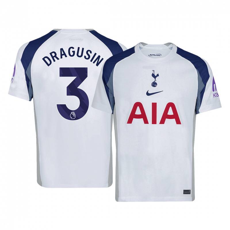 DRAGUSIN #3 Tottenham Hotspur 2025/26 Home White Jersey