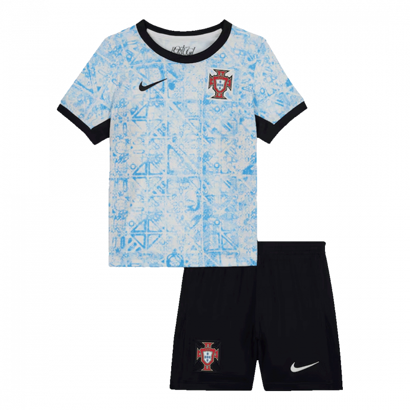 Portugal 2024 Away White Kids Kit