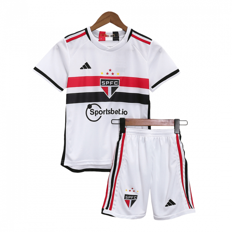 Sao Paulo FC 2023/24 Home White Kids Kit