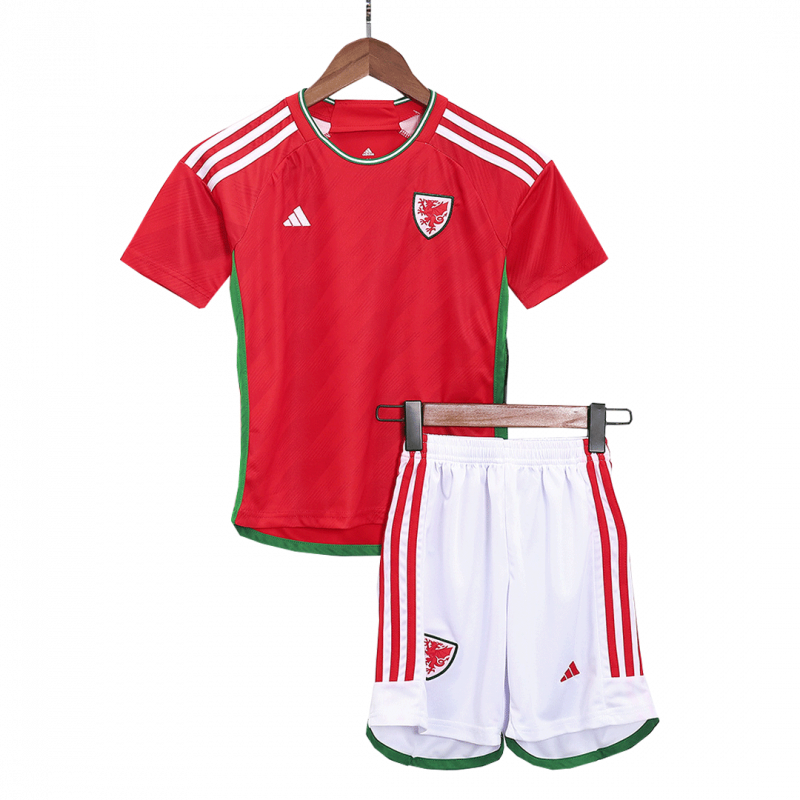 Wales 2023/24 Home Red Kids Kit