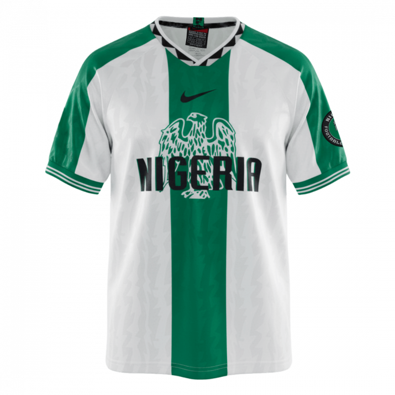 Nigeria 1996 Away White Retro Jersey