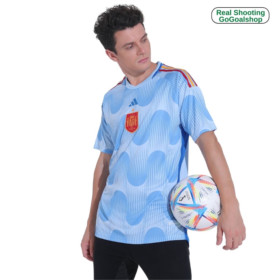 Spain 2022 Away Blue Jersey