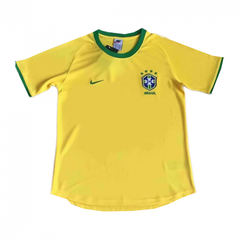 Brazil 2000 Home Yellow Retro Jersey
