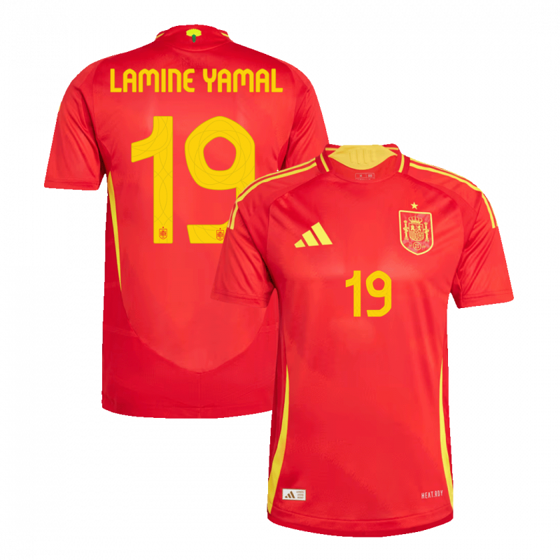 LAMINE YAMAL #19 Spain 2024 Home Red Player Version Jersey