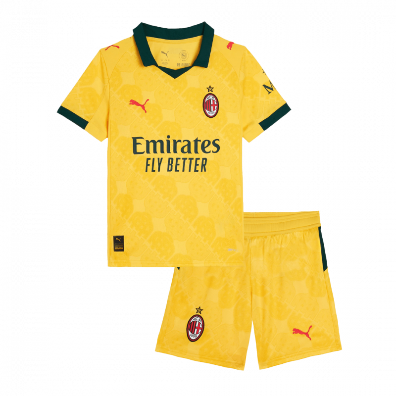 AC Milan 2025/26 Third Yellow Kids Kit