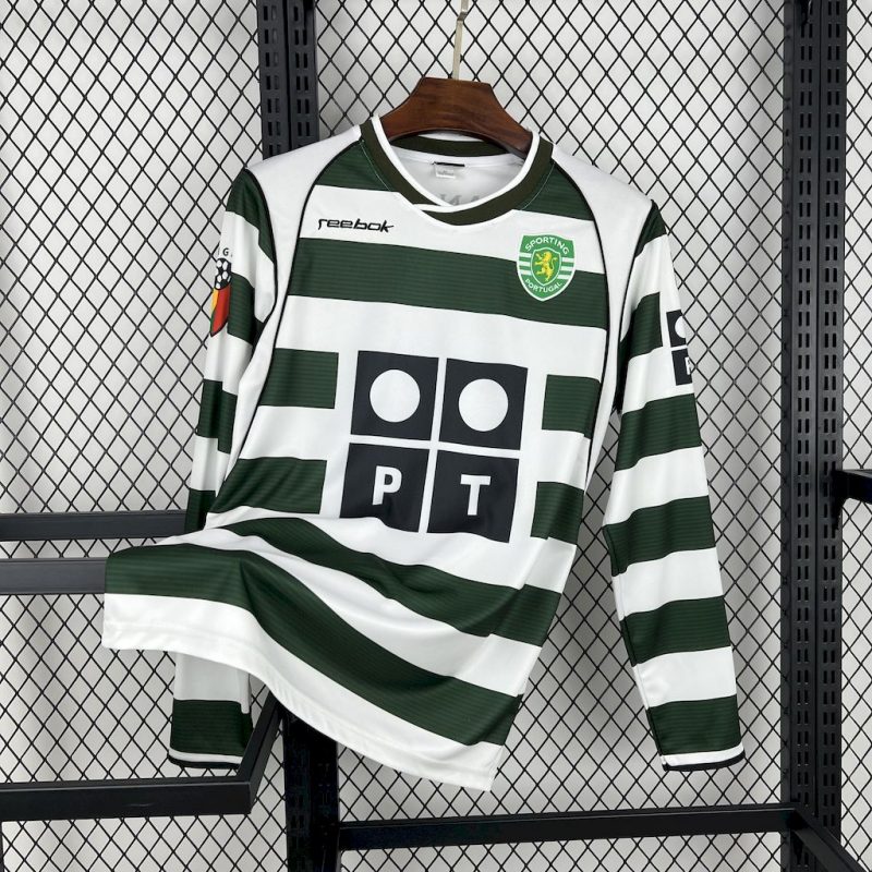 Sporting maillot foot 2001/03 Long Sleeve Retro Jersey