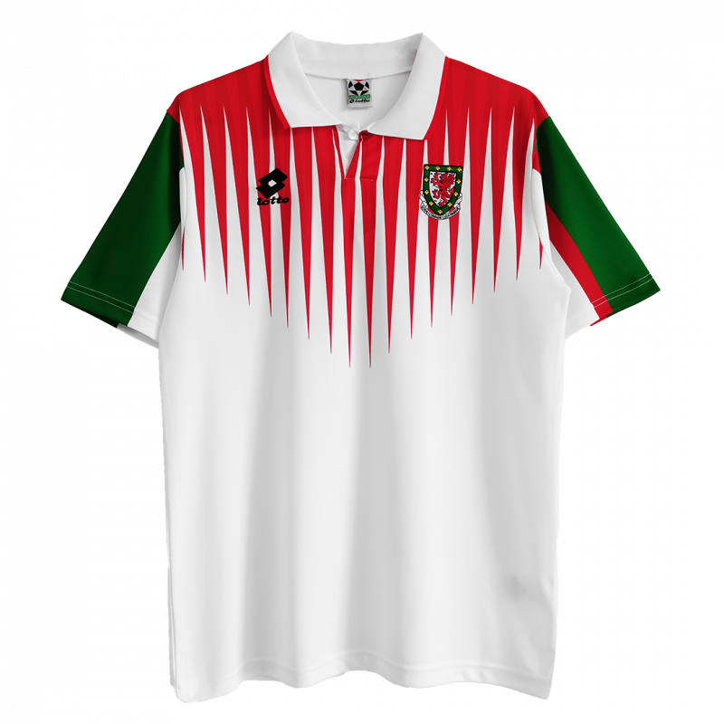 Wales 1996/98 Away White Retro Jersey