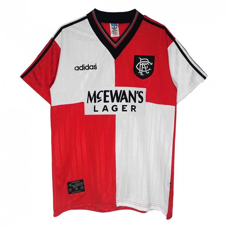Glasgow Rangers 1995/96 Away White Retro Jersey