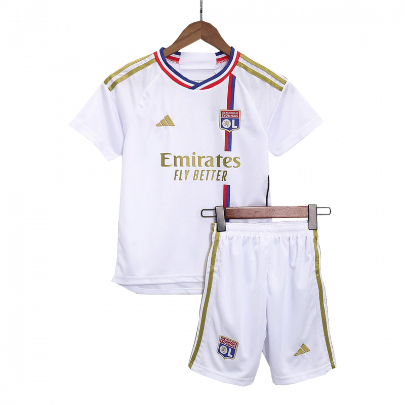 Olympique Lyonnais 2023/24 Home White Kids Kit