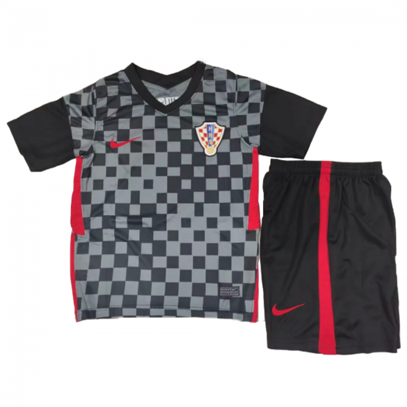 Croatia 2020 Away Black Kids Kit