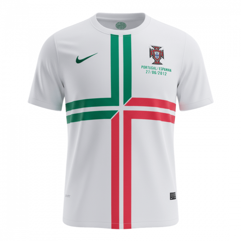 Portugal 2012 Away White Retro Jersey