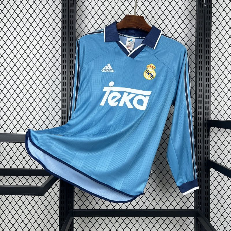 Real Madrid Maillot 1999/00 Long Sleeve Retro Jersey