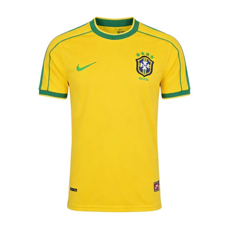 Brazil 1998 Home Yellow Retro Jersey