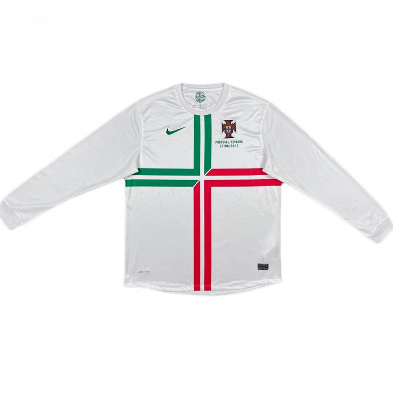 Portugal 2012 Away White Long Sleeve Retro Jersey