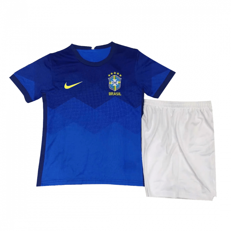 Brazil 2021 Away Blue Kids Kit
