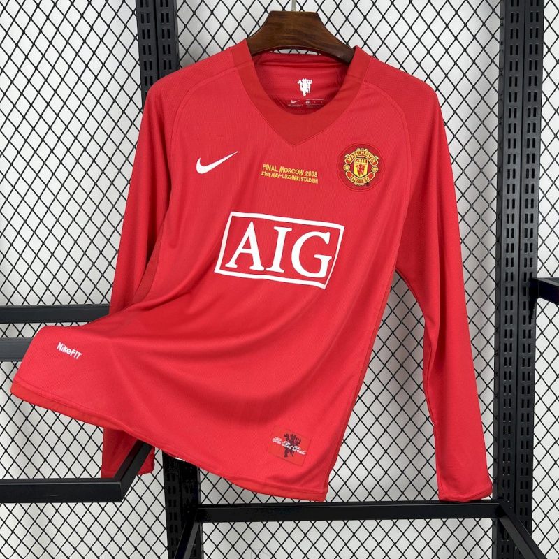 Manchester United 2007/08 Long Sleeve Retro Jersey