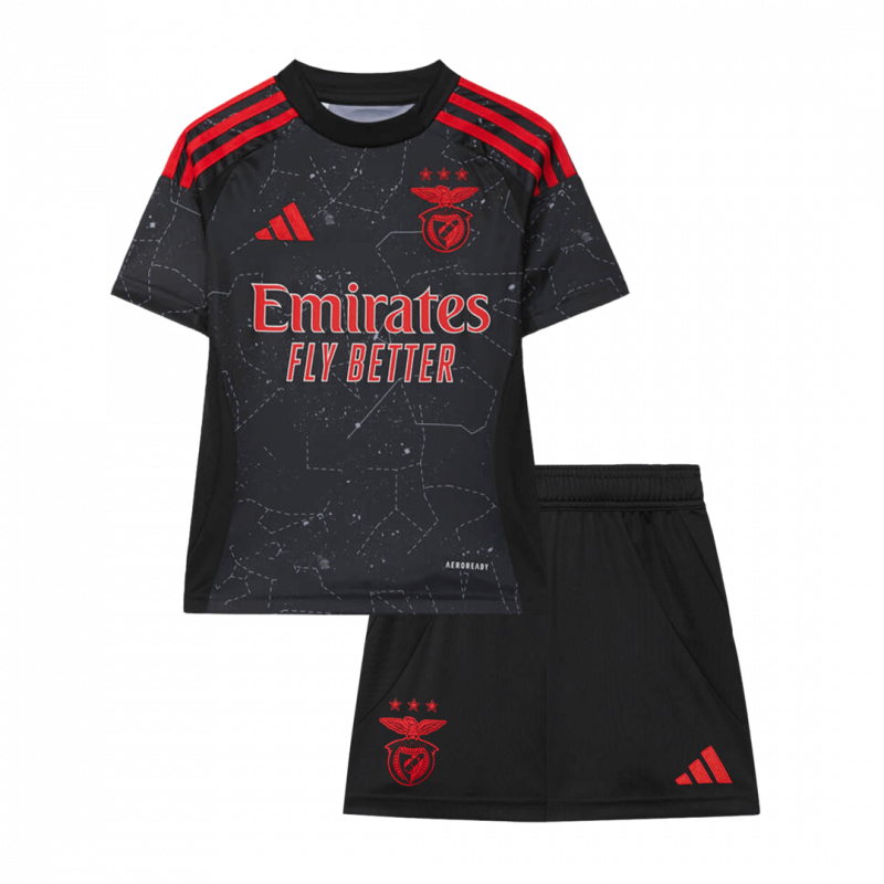 Benfica 2024/25 Away Black Kids Kit