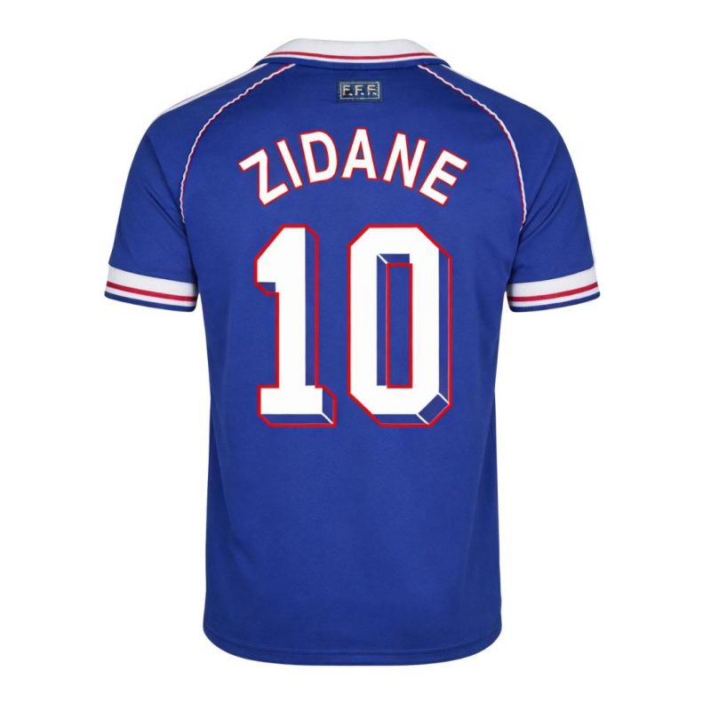 ZIDANE #10 France 1998 Home Blue Retro Jersey