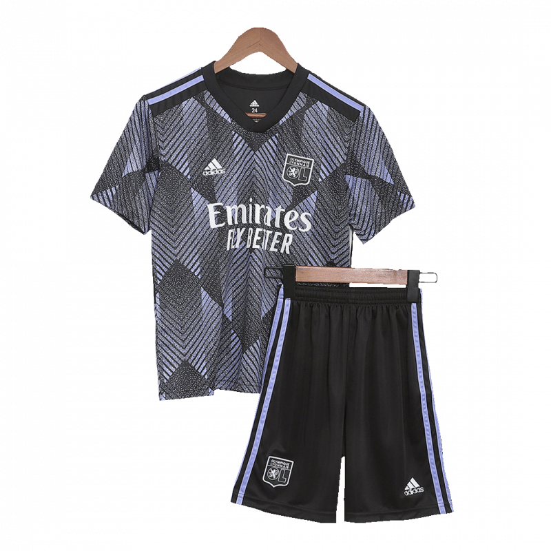 Olympique Lyonnais 2022/23 Third Black Kids Kit