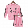 Inter Miami CF 2023/24 Home Pink Long Sleeve Kids Kit