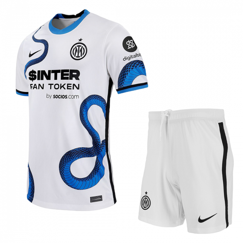 Inter Milan 2021/22 Away White Kids Kit