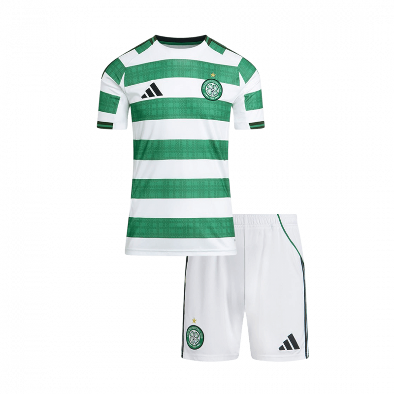 Celtic 2025/26 Home White Kids Kit